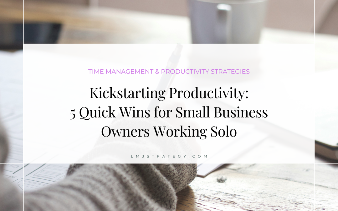 Overwhelmed by your to-do list? These five productivity tips are designed for solopreneurs who want to get organized, clear mental clutter, and set boundaries—without needing a big team.