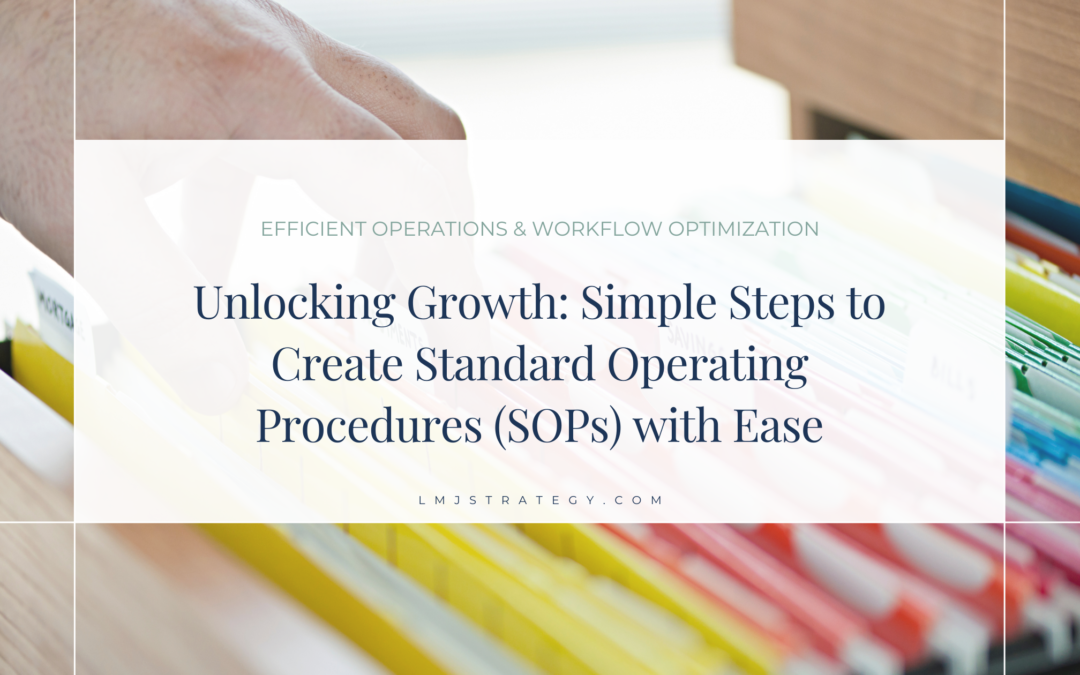 Unlocking Growth: Simple Steps to Create Standard Operating Procedures (SOPs) with Ease